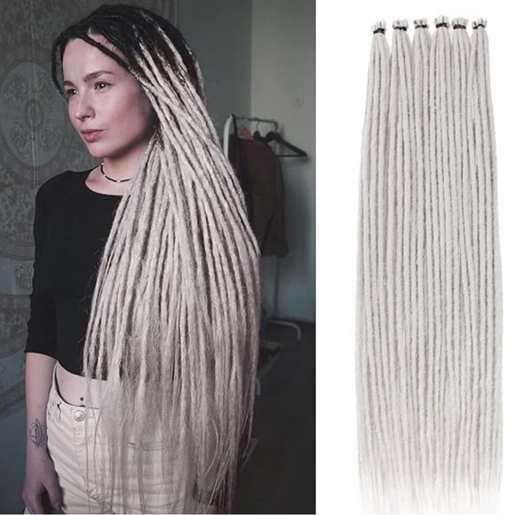 ZRQ Grey Synthetic Dreadlocks Crochet Dreads Boho Style Fake Dreads Synthetic - Picture 2 of 9